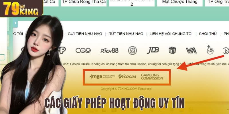 Các giấy phép hoạt động uy tín của nhà cái