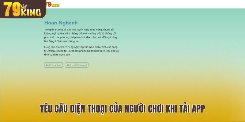 Hướng dẫn quy trình tải app 79King về điện thoại